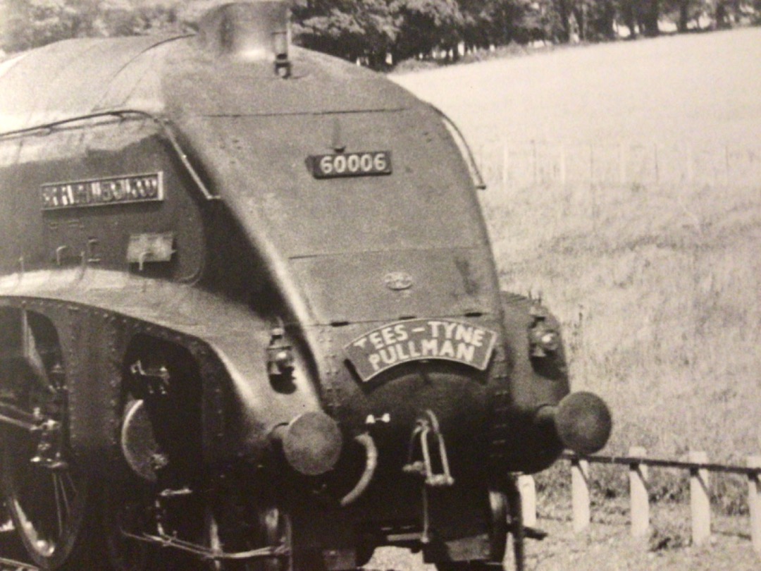 Alex Coomber on Train Siding: An A4 Class 4-6-2 No. 60006 Sir Ralph Wedgwood is seen here hauling The Tees Tyne Pullman at Ganwick Curve between Hadley North
and...