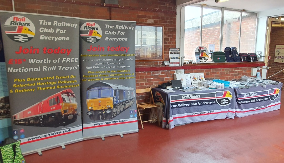 Rail Riders on Train Siding: All set up for the East Lancs Railway Diesel Gala at Bury Station. We are here today and Saturday on the footbridge.