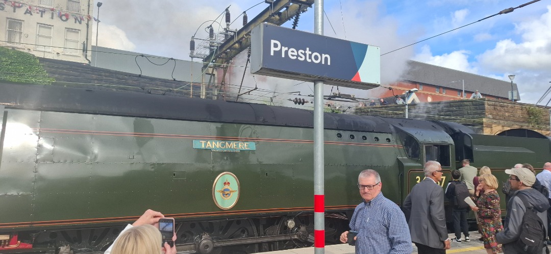 Meridian Railways on Train Siding: Tangmere 34067 seen at Preston heading up the Northern Belle before the diesels took over