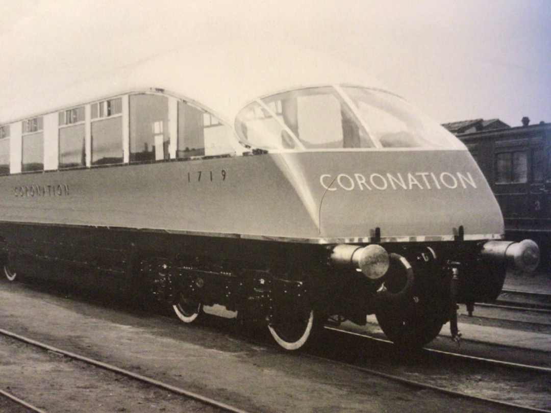 Alex Coomber on Train Siding: The 2 tone blue streamlined beaver tail observation car was positioned at the rear of The Coronation Express.