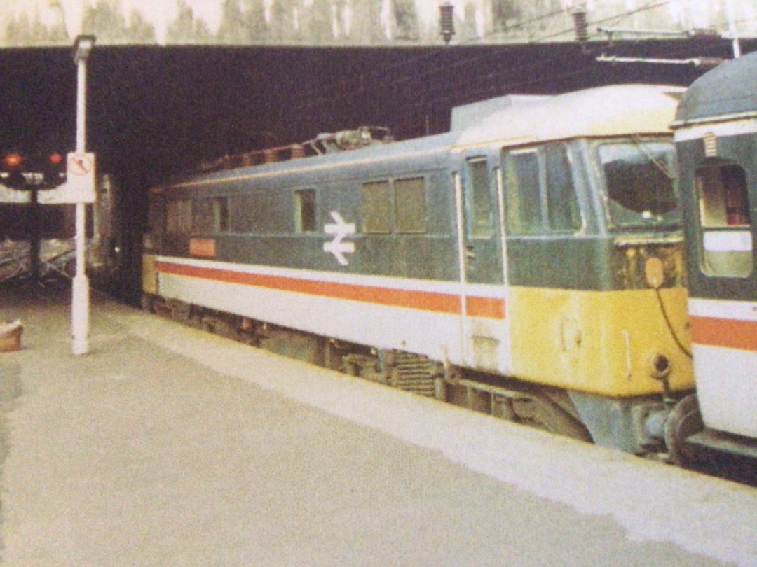 Alex Coomber on Train Siding: A Class 86/1 No. 86103 Andre Chapelon. No. 86103 heads out of Birmingham New Street with the Northbound Clansman in September
1988. Built...