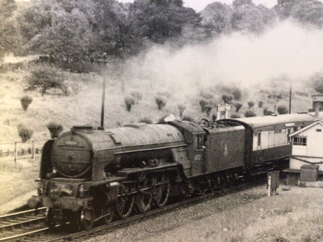 Alex Coomber on Train Siding: A Peppercorn Class A1 4-6-2 No. 60123 H.A Ivatt roars through Hadley Wood Station with the down The Aberdonian in the 1920s.