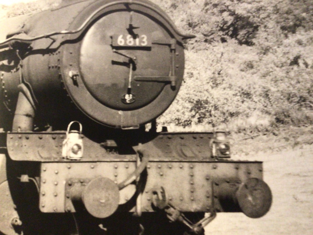 Alex Coomber on Train Siding: Pounding Up Dainton Bank. A Grange Class 4-6-0 No. 6813 Eastbury Grange of Exeter Shed 83C pilots a Modified Hall Class 4-6-0 No.
6991...