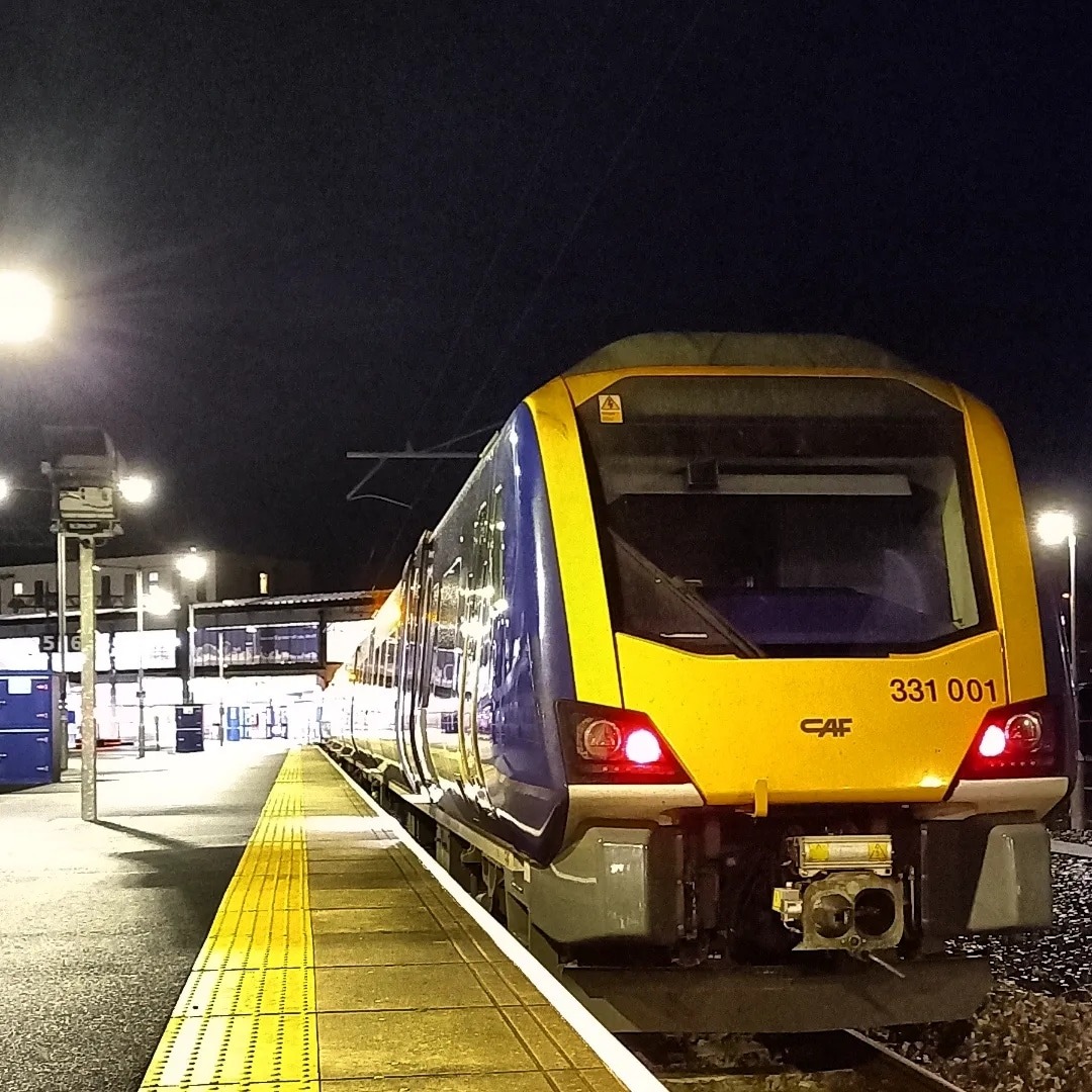 Joel on Train Siding: Northern class 311 001 at Blackpool North platform 6 waiting to depart on the 21:55 Blackpool North to Manchester Piccadilly via Wigan
North...