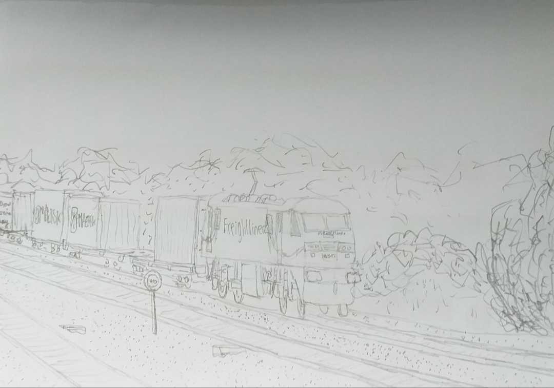 Luke Alford on Train Siding: Turns out the class 90 for #traindrawaday was a lot harder than I expected. I threw my first attempt in the bin and this isn't
a whole lot...