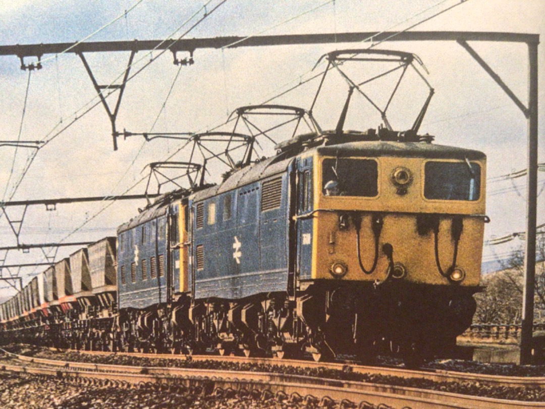 Alex Coomber on Train Siding: A Pair of Class 76s. 76011 and 76015 heads towards Woodhead with empty MGRs on 20th February 1981.