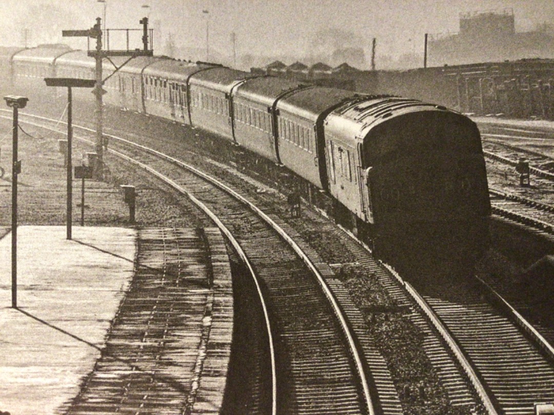 Alex Coomber on Train Siding: A Class 45. 45138 passes Wellingborough with a service to Nottingham and Sheffield on 10th December 1976.