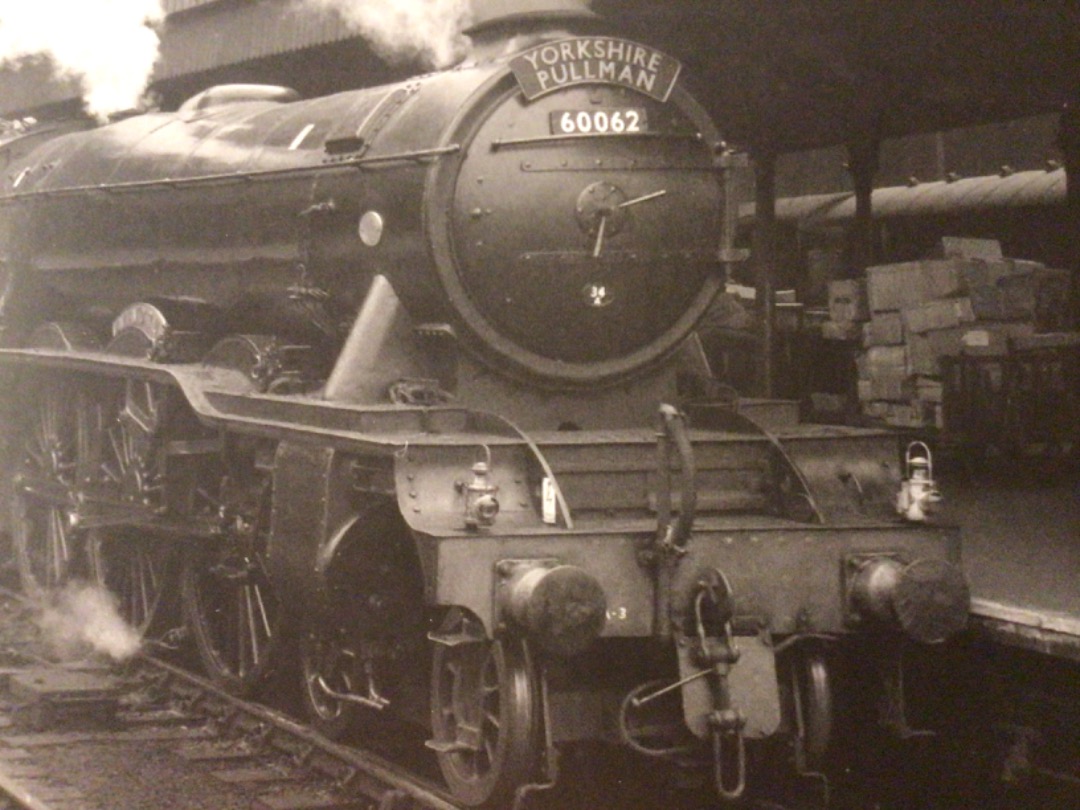 Alex Coomber on Train Siding: A Kings Cross Sheds immaculate Class A3 4-6-2 No. 60062 Minoru about to depart from London Kings Cross on the down Yorkshire
Pullman in...