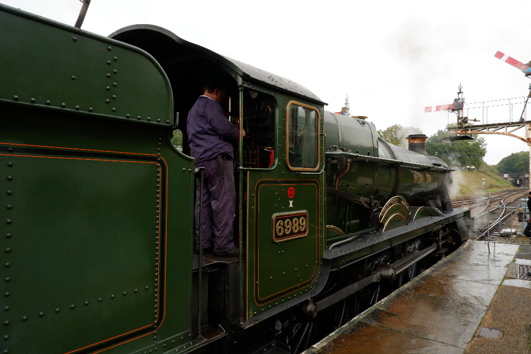 Rafael on Rails on Train Siding: Giants of Steam at the Bluebell Railway: 73082 Camelot, 6989 Wightwick Hall, 60007 Sir Nigel Gresley and 34059 Sir Archibald
Sinclair.