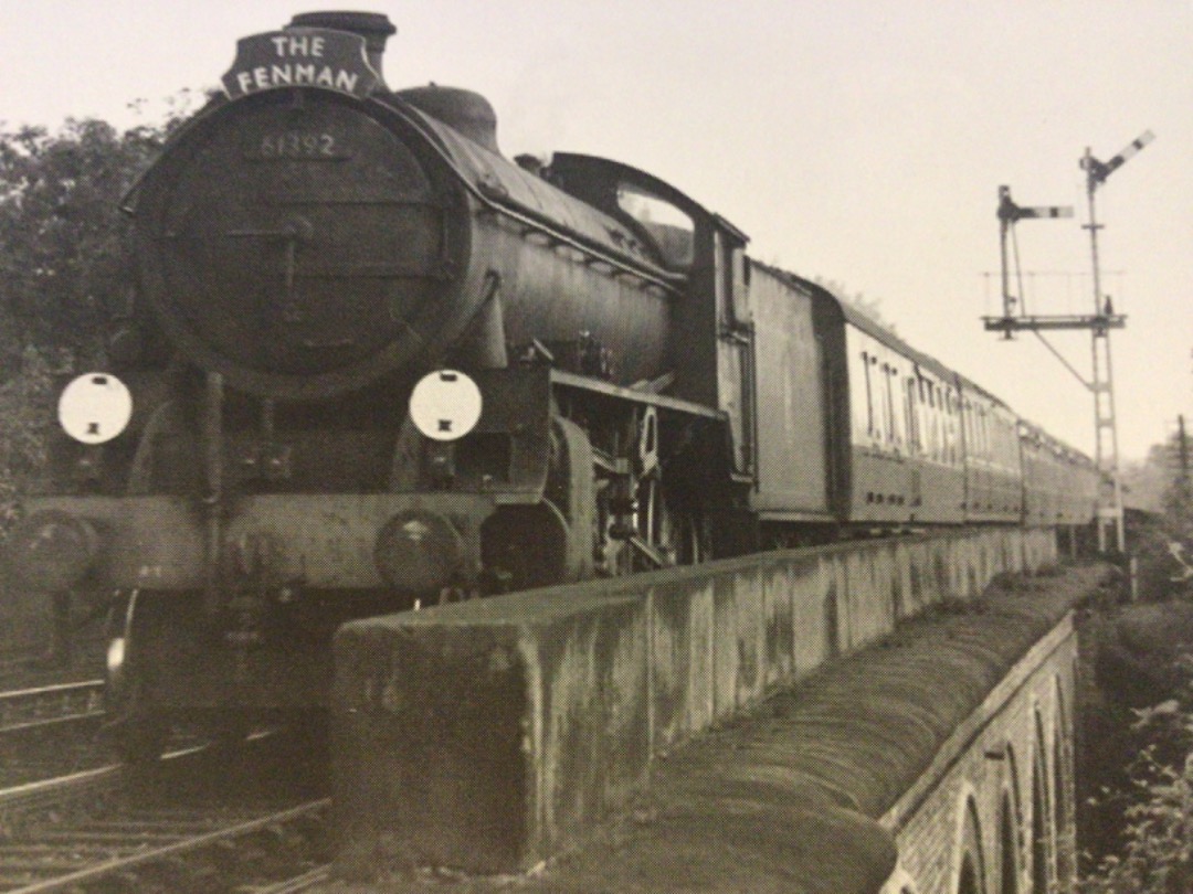 Alex Coomber on Train Siding: A Class B1 4-6-0 No. 61392 arrives at Audley End Station with The Fenman on 22nd August 1956. The 112 mile journey from Hunstanton
to...