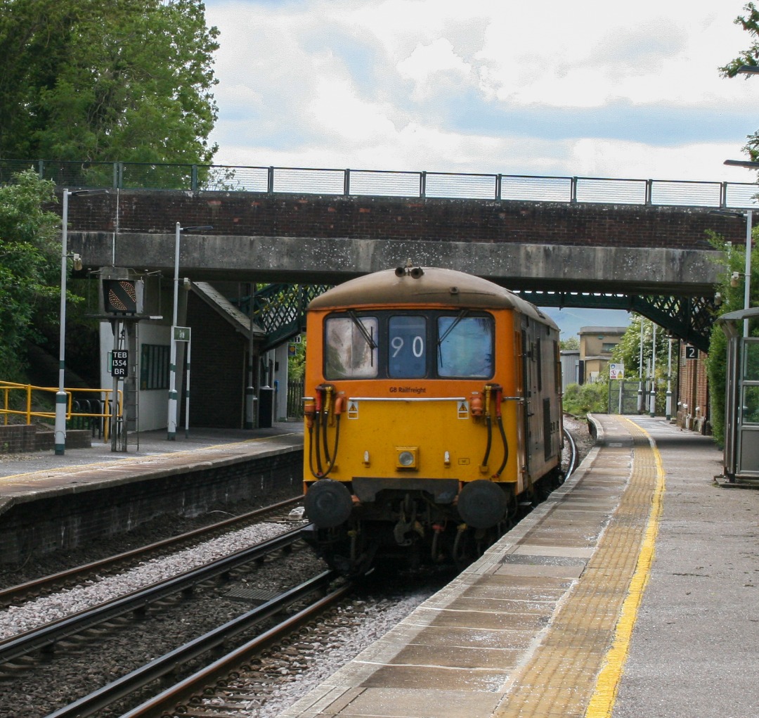 Luke Govus on Train Siding: GB Railfreight 73141 at Glynde working 0Y89 Ashford to Lewes up siding and 0Y90 Lewes up siding to Hastings park Sidings.