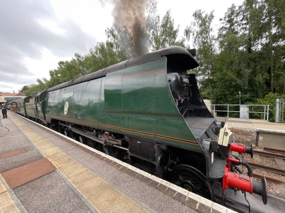 Markh1815 on Train Siding: Battle of Britain Class steam locomotive "257 Squadron" at Royal Tunbridge Wells on the Spa Valley Railway recently.