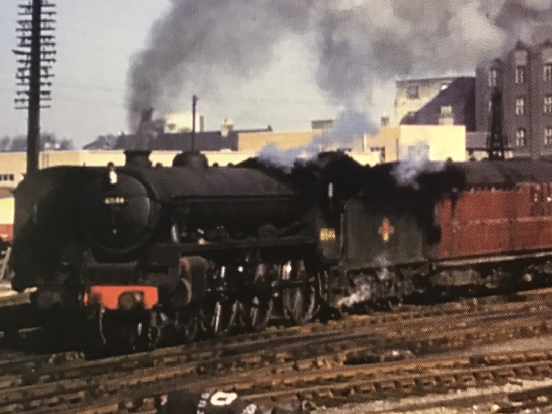 Alex Coomber on Train Siding: A Class B2 4-6-0 No. 61644 Earlham Hall makes a spirited start from Cambridge Station with a Cambridge Buffet Express in 1959. It
was...