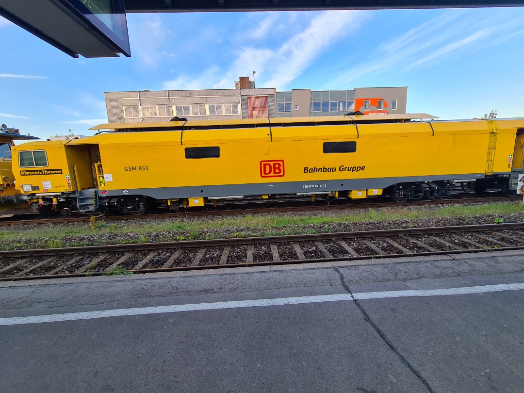 Spooked Locomotive on Train Siding: This was in my town today. They have been wanting to replace the old rails for a while now. Really cool 😎