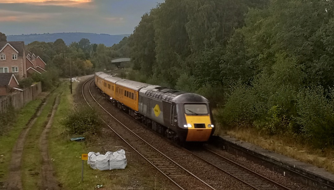 Hardley Distant on Train Siding: CURRENT: 43301 (Front - 1st Photo) and 43303 (Rear - 2nd Photo) pass through Ruabon Station today with the 1Q55 12:55 Derby RTC
to...