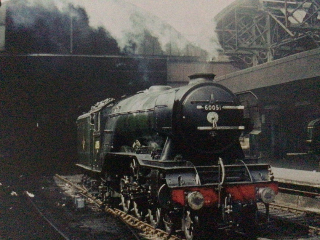 Alex Coomber on Train Siding: Fitted with German Style Smoke Deflectors. A Heaton Sheds Class A3 4-6-2 No. 60051 Blink Bonny emerges light engine from the
gloomy...