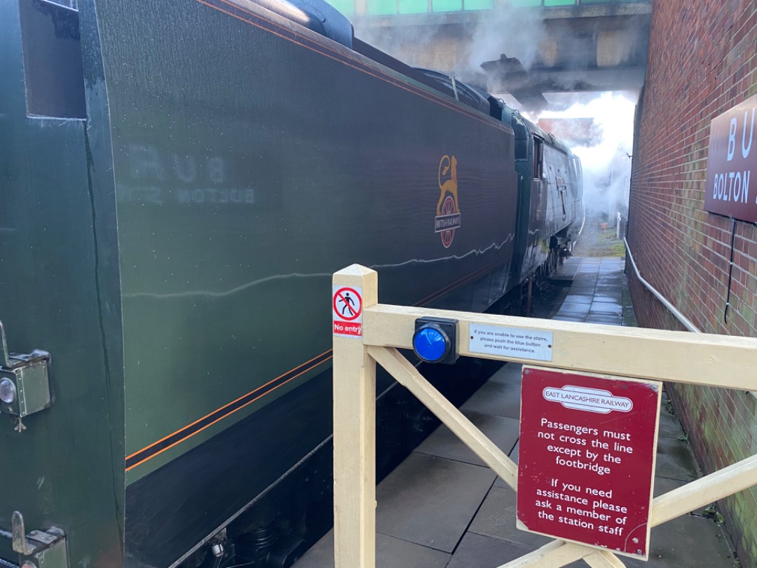 Christopher Middleton on Train Siding: 34092 City of Wells at East Lancashire railway on her last running day before overhaul