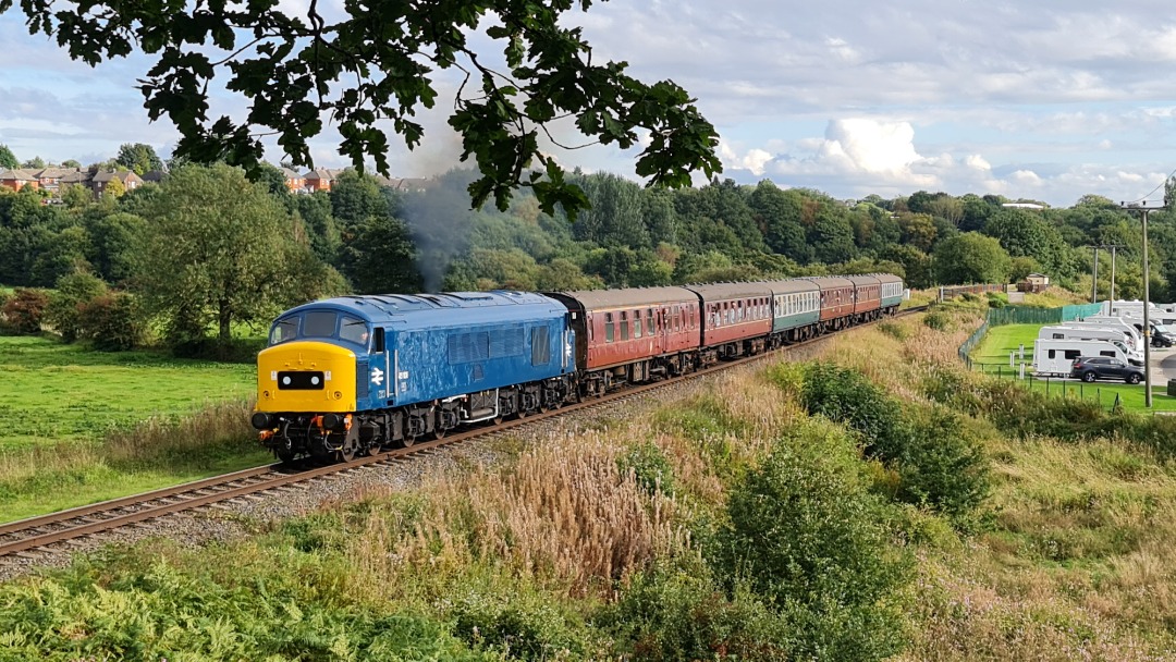 Tom Lonsdale on Train Siding: 45108 departing from Burrs Country Park during the East Lancashire Railway Diesel Gala yesterday.