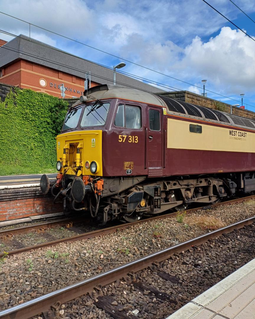 James Taylor on Train Siding: Class 57 313 Scarborough castle at preston Station Go to Channel for more at James's train's 4472