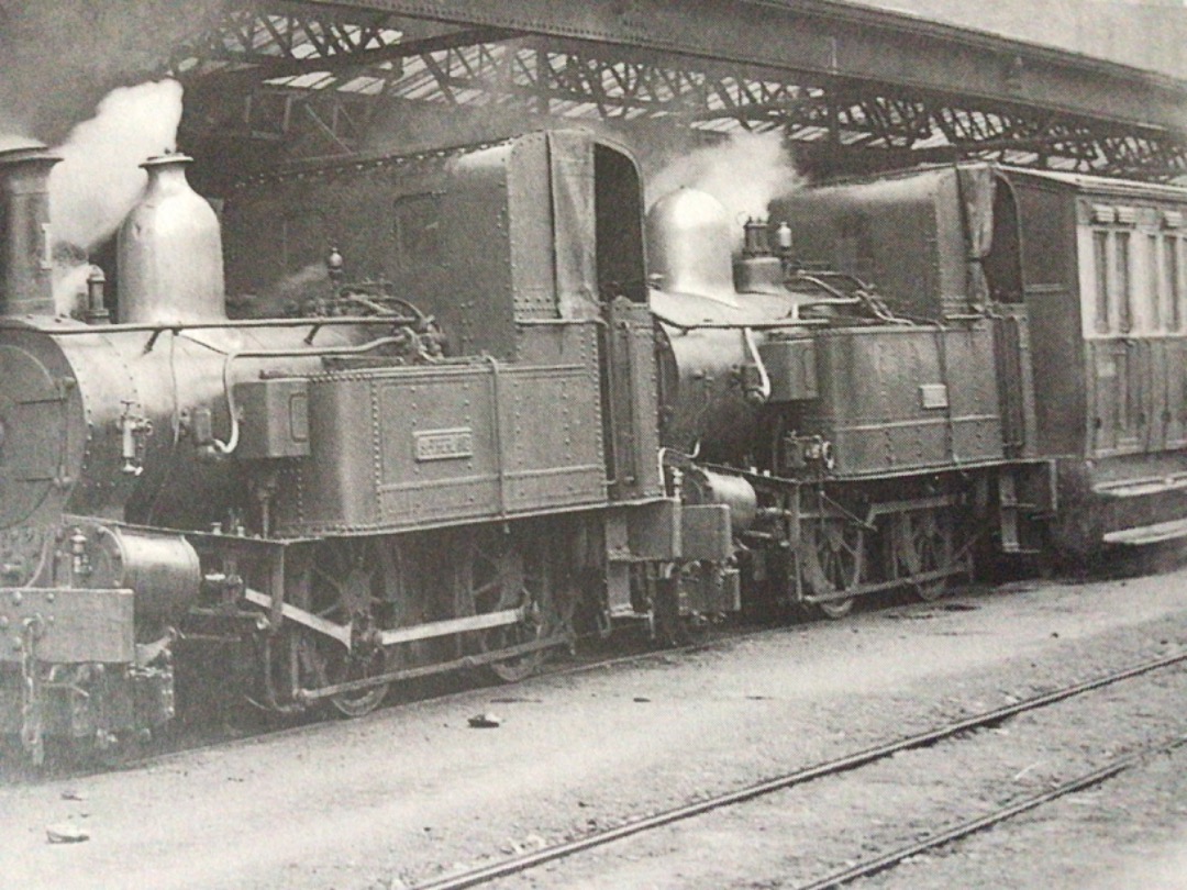 Alex Coomber on Train Siding: A Double Headed trains were common on the Isle of Man running boat and mail trains sometimes non stop. Here's No.1 Sutherland
and No.6...