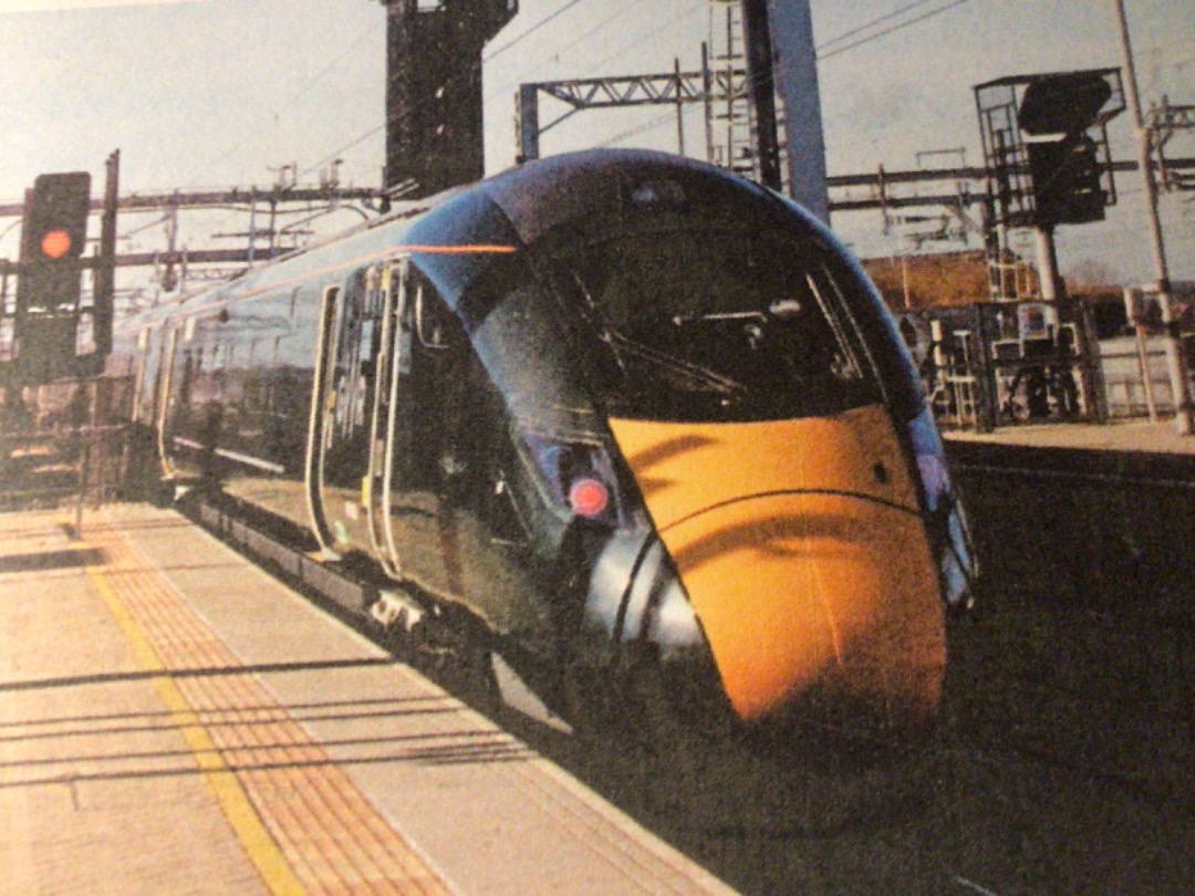 Alex Coomber on Train Siding: A Class 800. No. 800005. The Hitachi built Class 800 that will provide the intercity services to Bristol and South Wales are
bimodal...