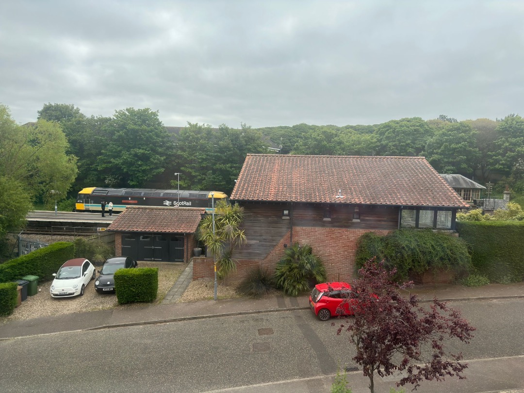 gregory.price2 on Train Siding: View from our balcony for the Norwich to Sheringham line. North Norfolk Heritage Railway gets train also along the line