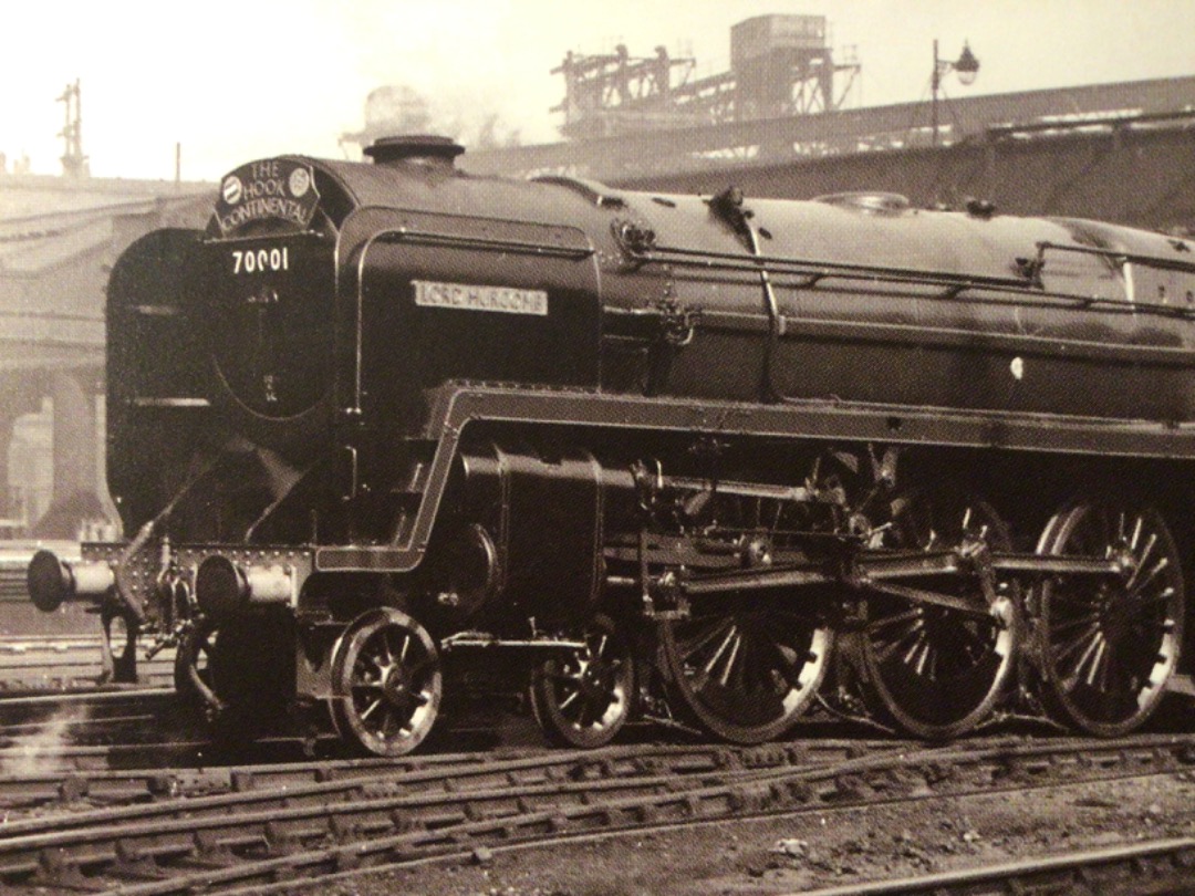 Alex Coomber on Train Siding: A Stratford Sheds brand new BR Standard Class 7 Britannia No. 70001 Lord Hurcomb prepares to haul The Hook Continental in the
summer of...