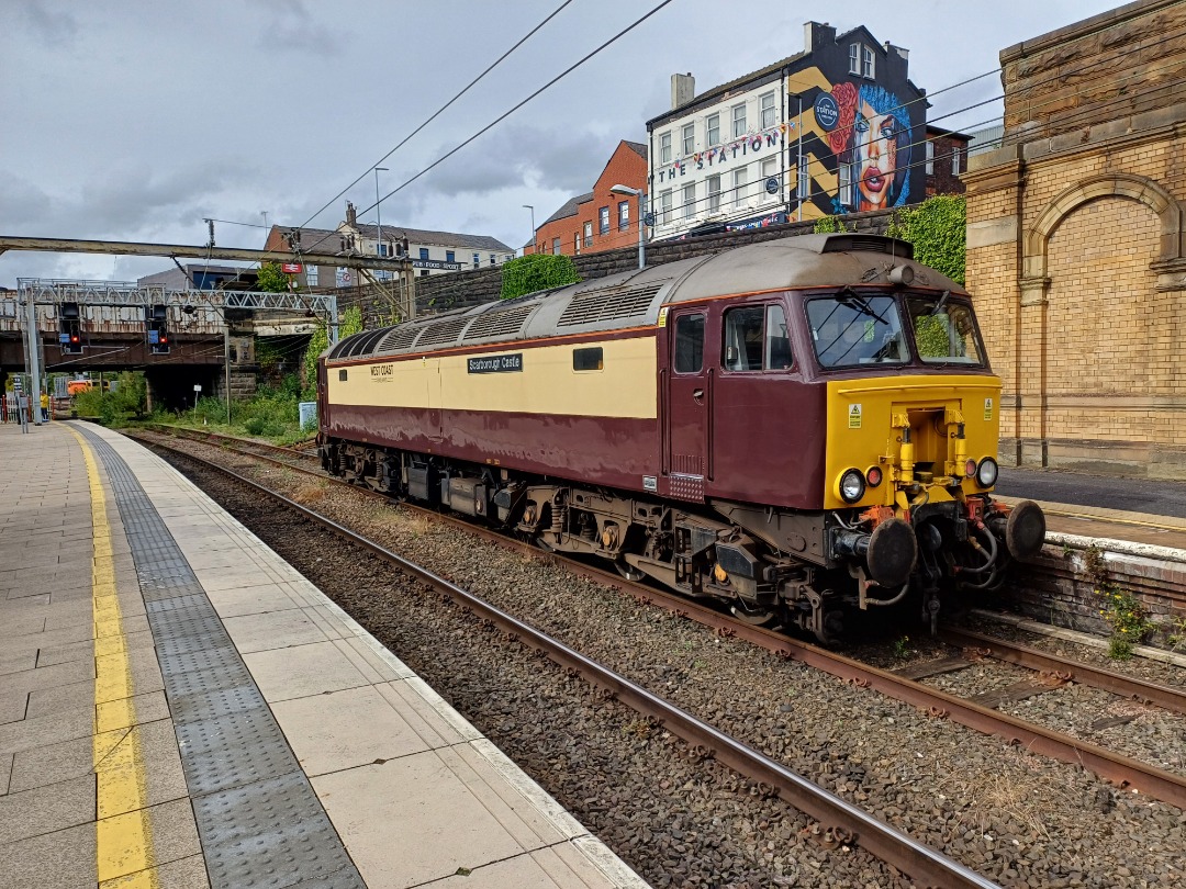 James Taylor on Train Siding: Class 57 313 Scarborough castle at preston station Go to Channel for more at James's train's 4472