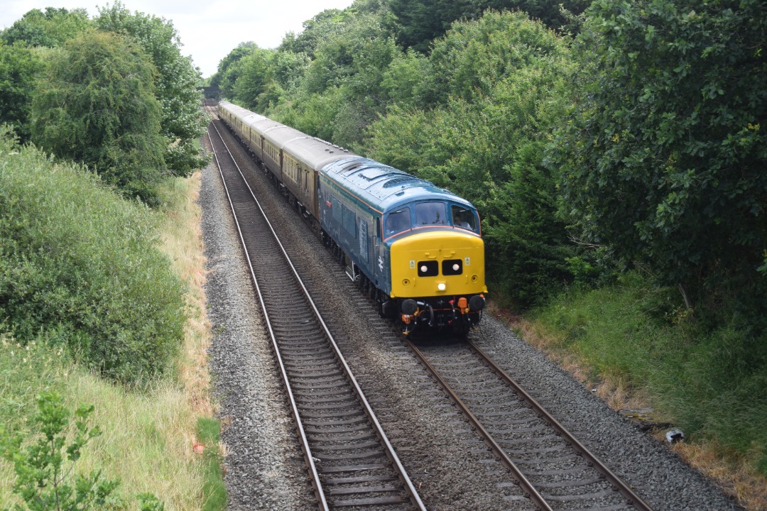 Hardley Distant on Train Siding: CURRENT: 45118 'The Royal Artilleryman' (Front - 1st Photo) and 57311 (Rear - 2nd Photo) pass Rhosymedre near Ruabon
today with the...