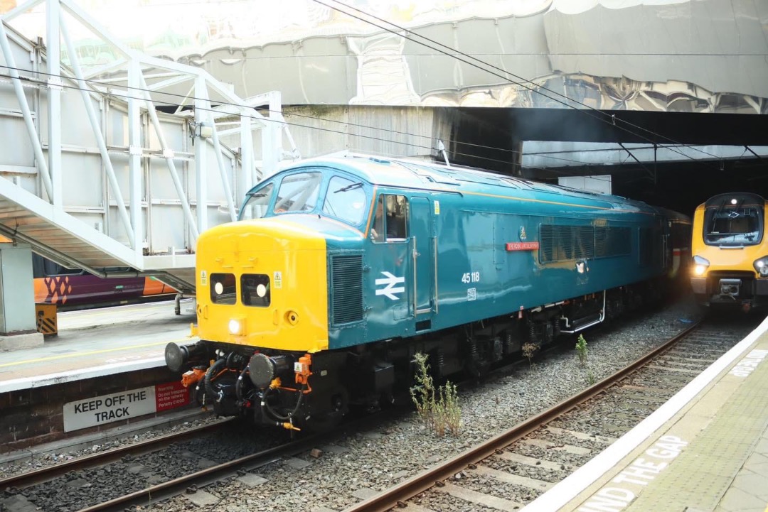 Inter City Railway Society on Train Siding: 45118 Seen at New Street Station on The Diamond Jubilee Express from Bristol Temple Meads to York.