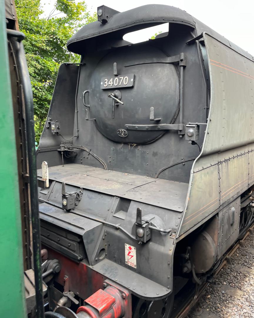 RodRail on Train Siding: #SwanageRailway #BattleOfBritain class #33 #Norden #HarmansCross #heritage #steam #roundel #target #totem