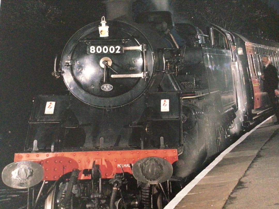 Alex Coomber on Train Siding: A BR Class 4MT 2-6-4 tank No. 80002 waits to leave Haworth Station in a carefully re created picture of the early 1950s British
Railways...