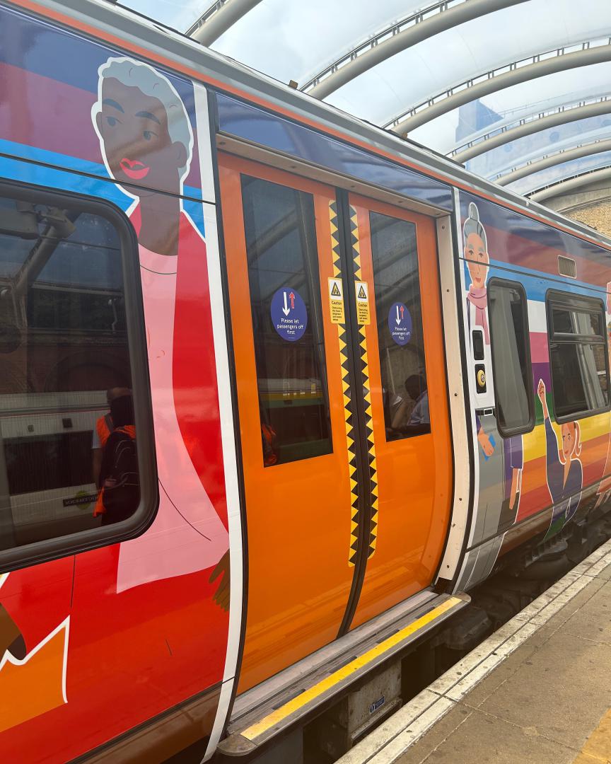 Elle on Train Siding: Photos of LO Class 378 in special pride livery #class378 #378205 #crystalpalace #londonoverground #overground #pride #TfL