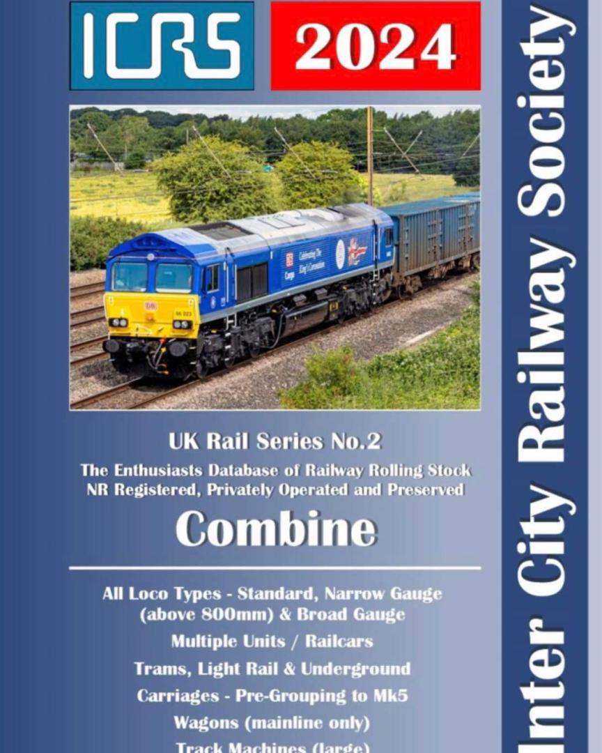 Inter City Railway Society on Train Siding: Our Range of 2024 Spotting Books available to PRE ORDER Via our website at -
https://intercityrailwaysociety.org/books.html