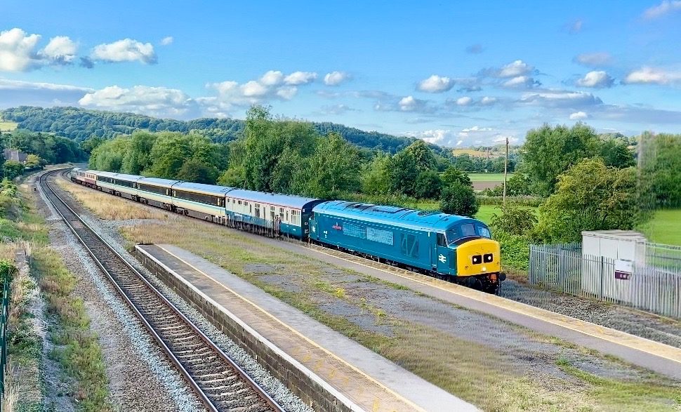 Michael Gates on Train Siding: Locomotive Services Class 45, 45118 'The Royal Artilleryman' on the mainline at Duffield Derbyshire