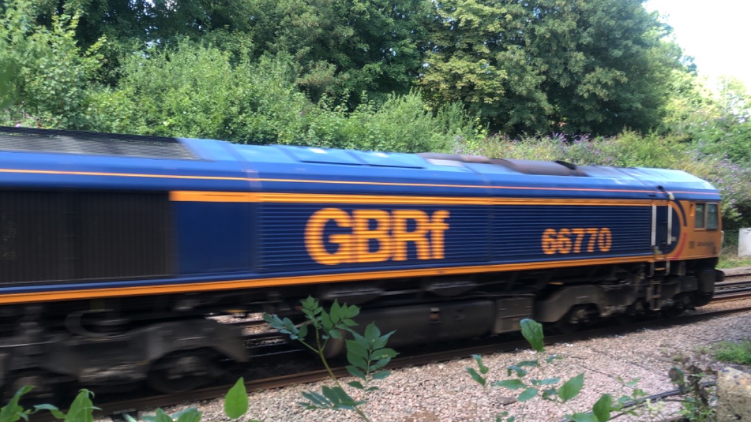 Andrew Brown on Train Siding: GBRf 66742 and 66770 at either end of SWR‘s 701005 passing Winchester on 6X24 Derby Litchurch Lane to Eastleigh. 20/07/20