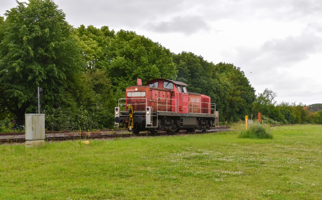 NL Rail on Train Siding: Er werd besloten om een keer in de haven van Emden te kijken naar cargo. Op een van de lijnen in de haven troffen we 294 870 aan.