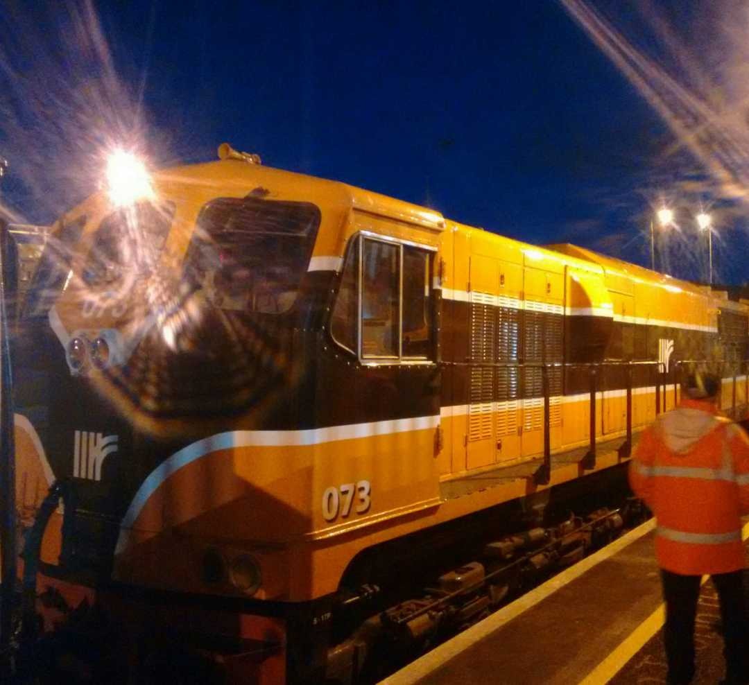 kennystu on Train Siding: Irish Rail 071 class locomotive, no. 073. Repainted in original Irish Rail livery in 2017. #train #diesel #station