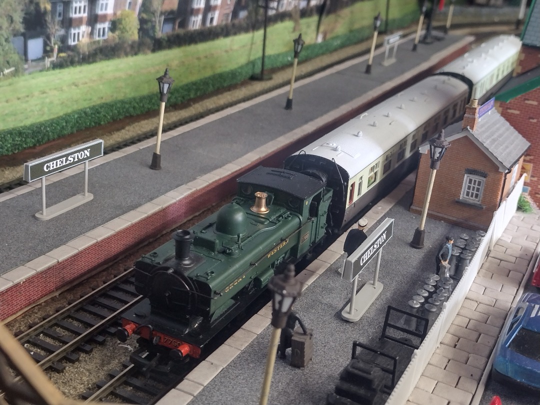 Alex Coomber on Train Siding: My GWR 5700 Class 7760 Pannier Tank stands at Chelston with an afternoon passenger service.