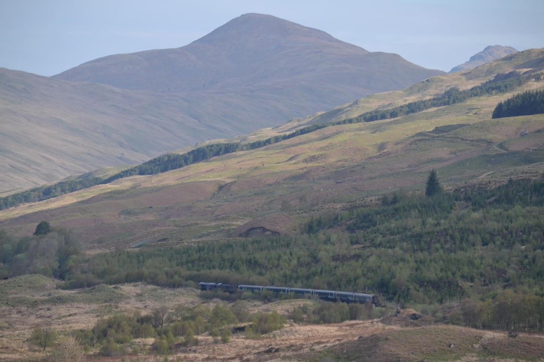 Inter City Railway Society on Train Siding: 66303 leading 73968 on the 1Y11 Edinburgh (Initially 1S25 from London Euston) to Fort William Caledonian Sleeper.
Beinn...