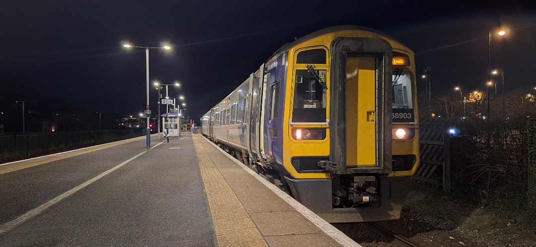 Guard_Amos on Train Siding: 158903 is seen at both Lancaster and Morecambe on 2nd November 2024 with services to/from Leeds