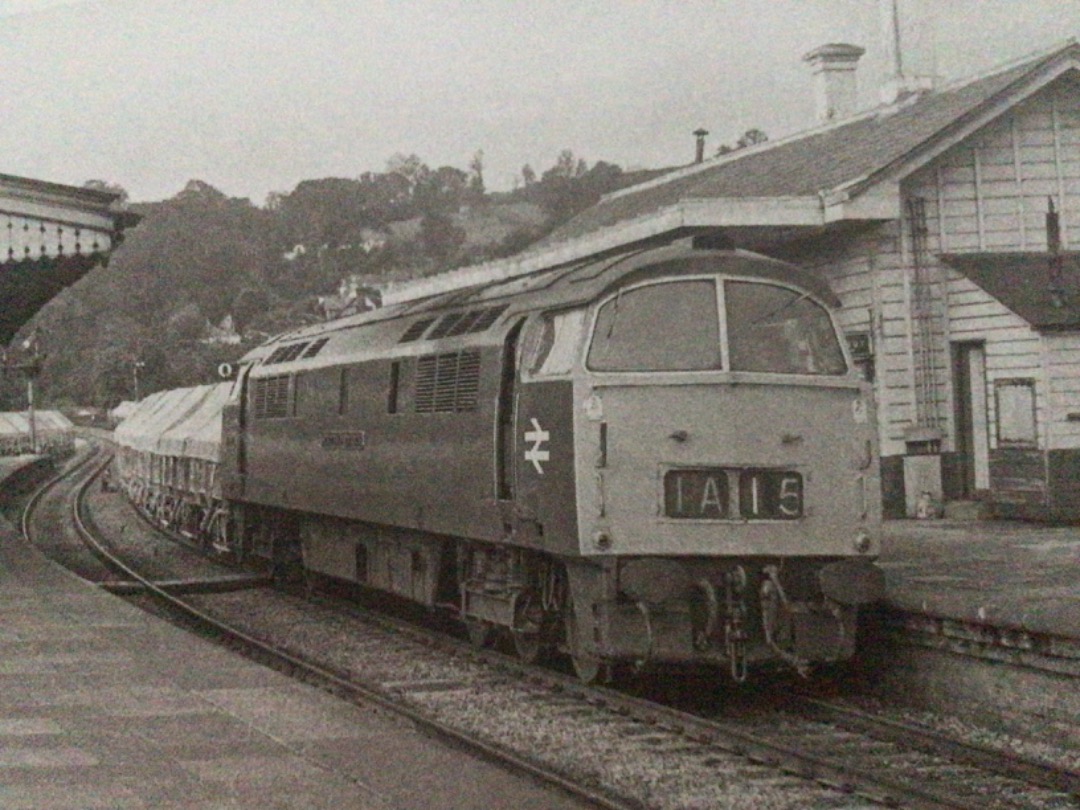 Alex Coomber on Train Siding: A Class 52. No. 1053 Western Patriarch passes Lostwithiel with China Clay on 14th July 1975.