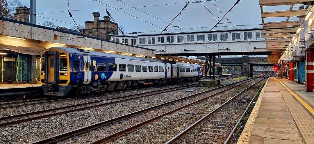 Guard_Amos on Train Siding: 158903 is seen at both Lancaster and Morecambe on 2nd November 2024 with services to/from Leeds