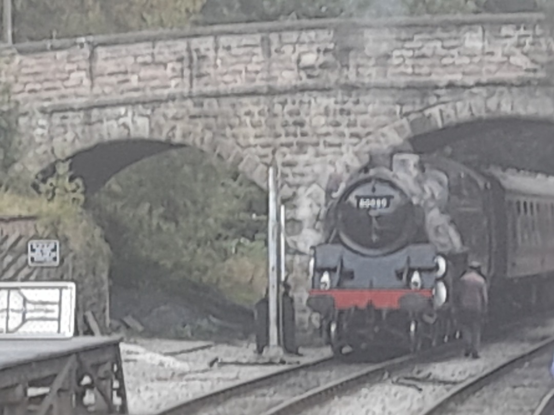 Kevin H. on Train Siding: Locomotive 80080, coming in to Wirksworth Station, Ecclesborne Heritage Railway, September 2021.