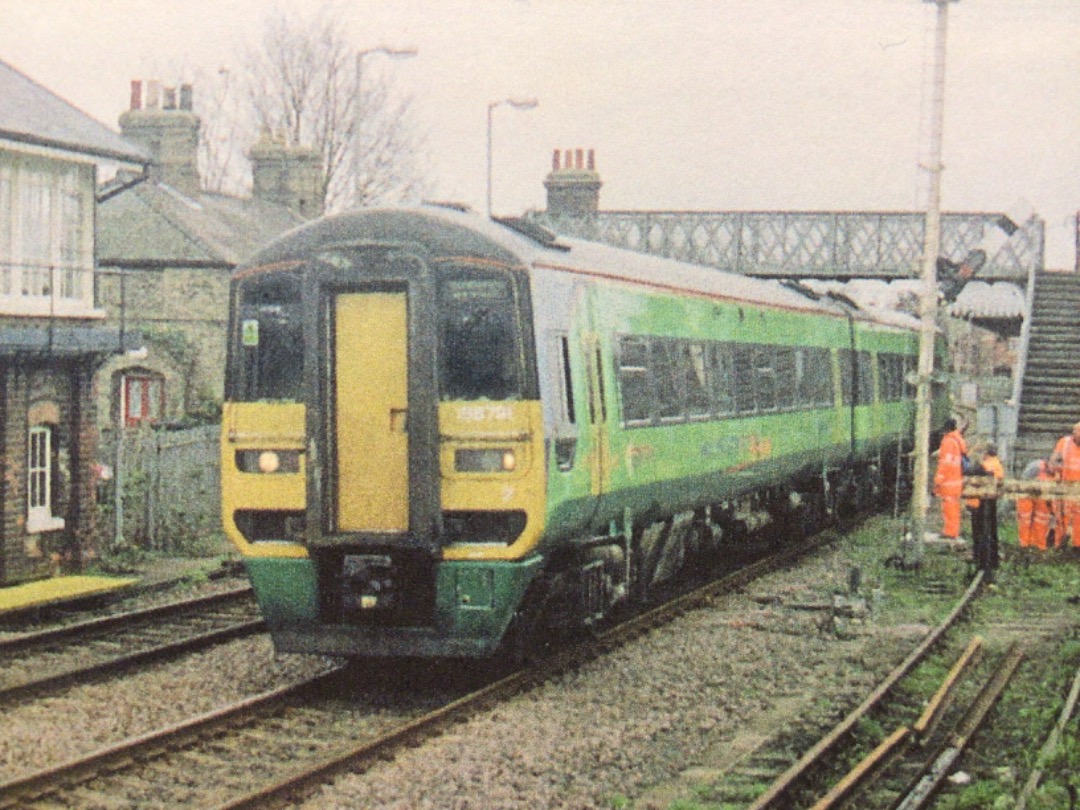 Alex Coomber on Train Siding: A Class 158. No. 158791 is working a Norwich to Birmingham New Street Service when seen departing from Thetford in Norfolk in
February 2004.