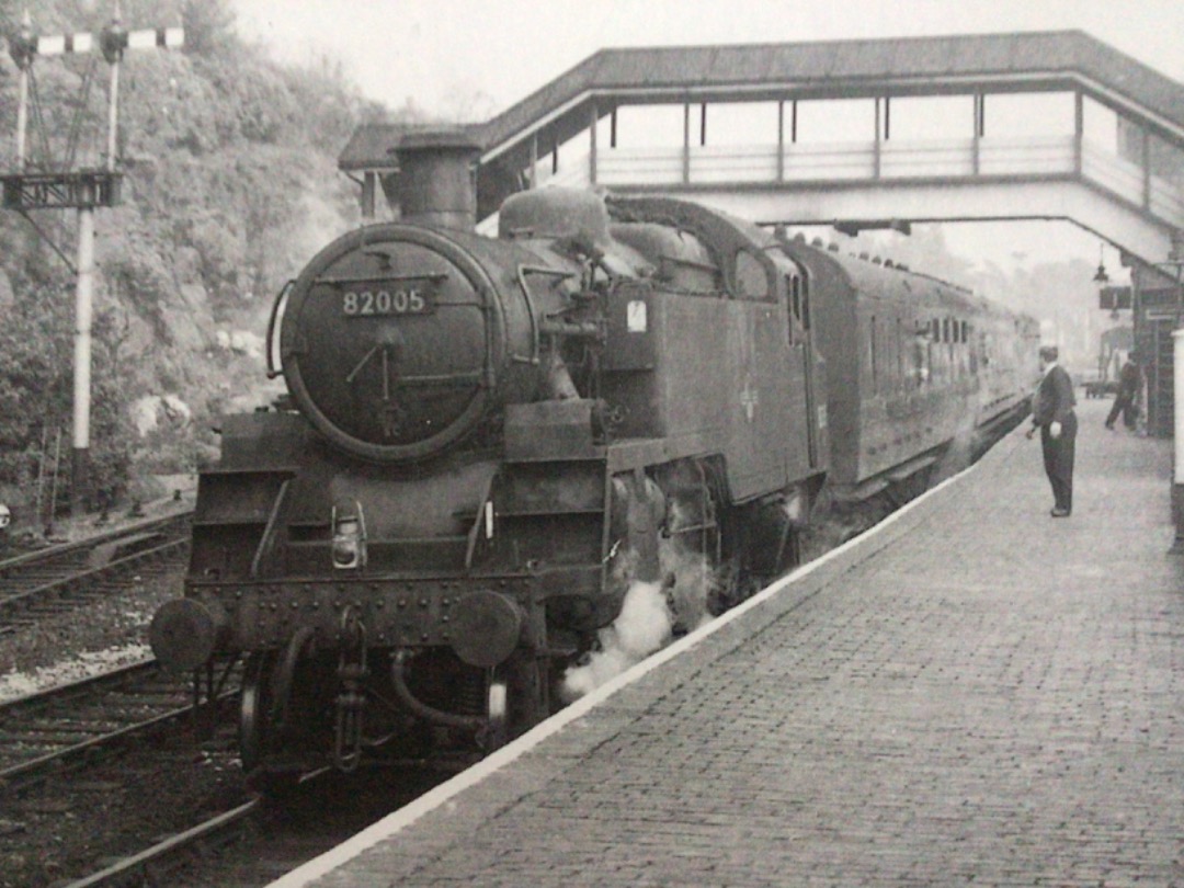 Alex Coomber on Train Siding: Bewdley in British Railways Days. A BR Class 3MT No. 82005 waits to leave with a train for Shrewsbury. The Scene has changed
remarkably...