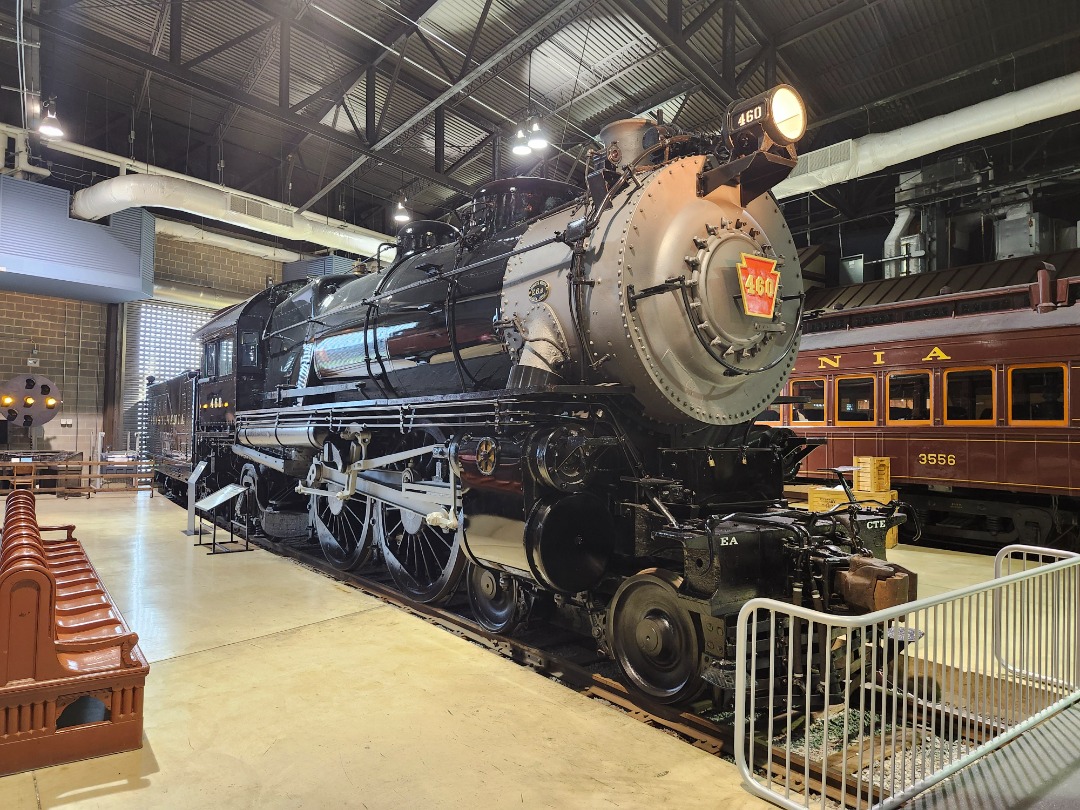 Chris Wintering on Train Siding: Pennsylvania Railroad #460, an E6 class 4-4-2 Atlantic-type steam locomotive, the very engine that pulled the train from
Washington DC...