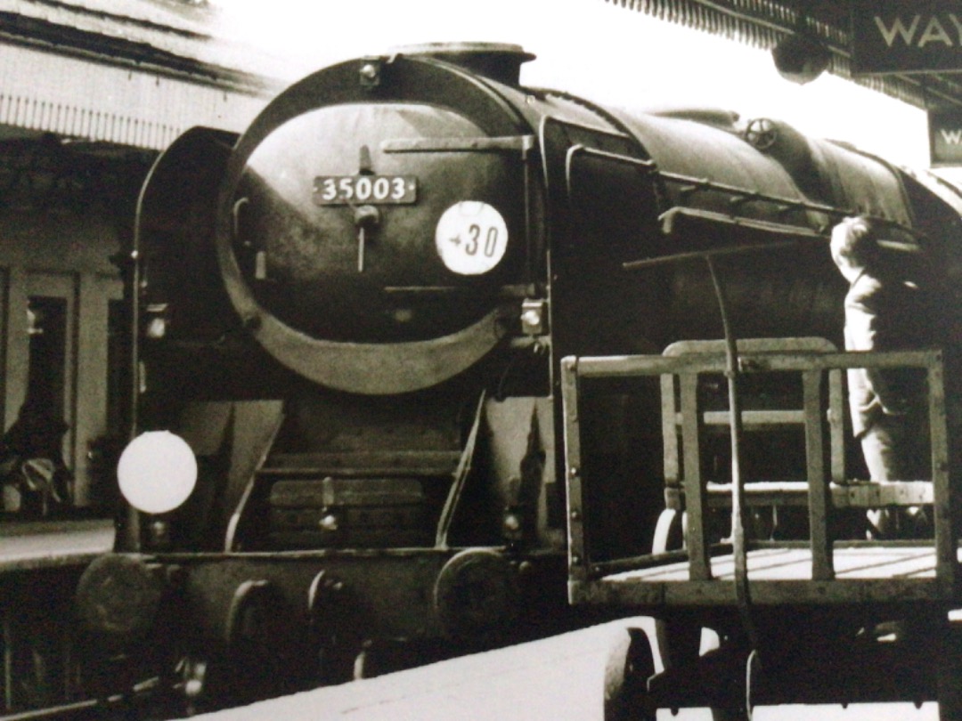 Alex Coomber on Train Siding: Passengers wait to board a Bournemouth to London Waterloo express at Winchester Station on 27th May 1966. The train engine is a
Merchant...