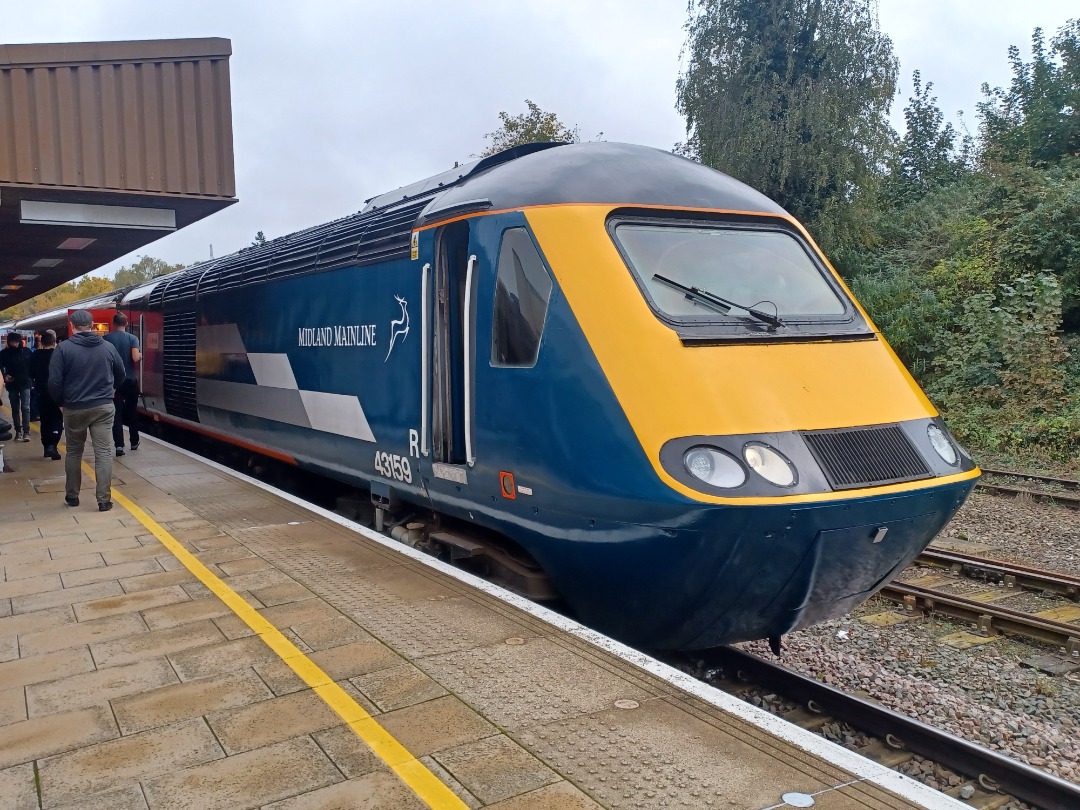 Trainnut on Train Siding: #photo #train #hst #station 43159 & 43089 on the 125 Group tour The Midland Venturer. Photographed at Nottingham and St Pancras