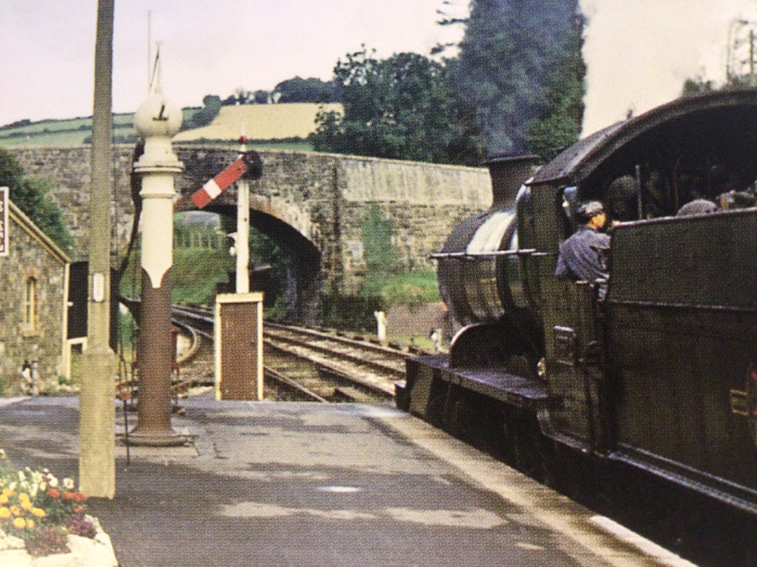 Alex Coomber on Train Siding: A Barnstaple bound train heads out of Dulverton behind 4300 Class 2-6-0 No. 6372 on 25th August 1962. Even after receiving the
death...